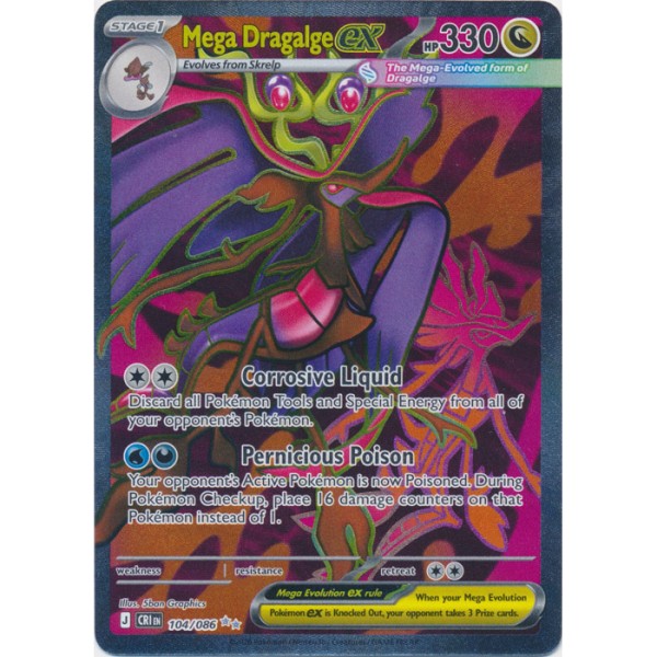 Chaos Rising - 104/086 - Mega Dragalge EX (ultra rare)