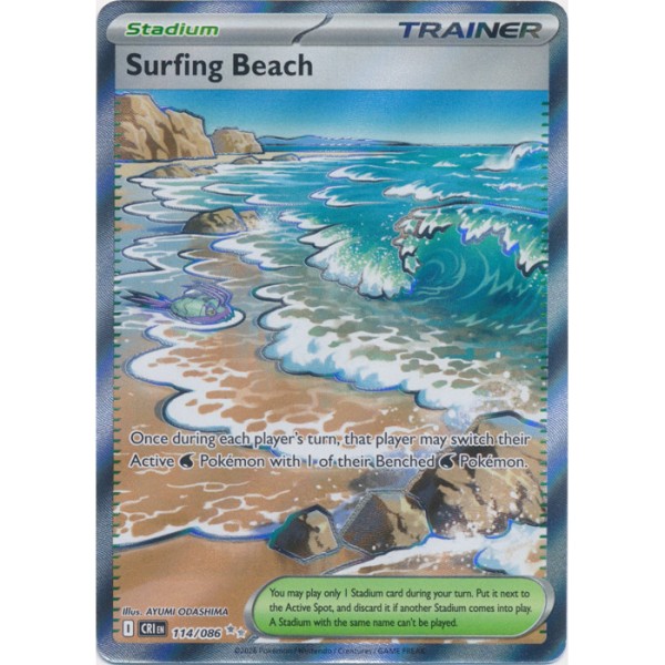 Chaos Rising - 114/086 - Surfing Beach (ultra rare)