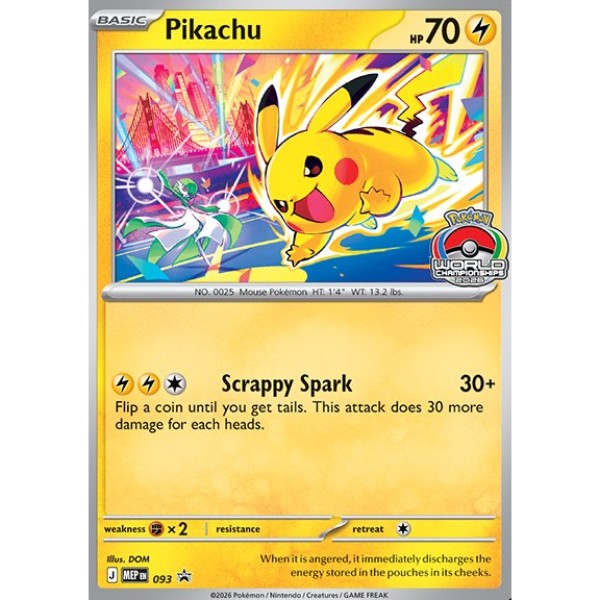 Mega Evolution Promo - 093 - Pikachu (pokemon championship 2026)
