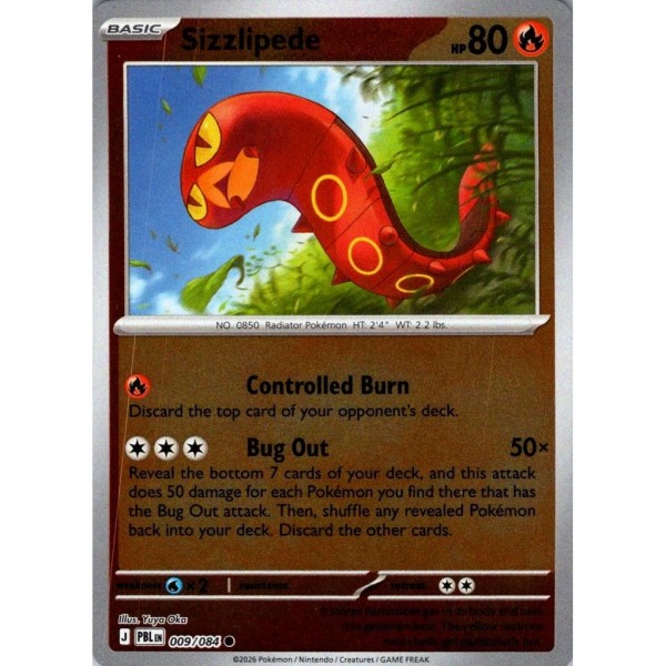 Pitch Black - 009/084 - Sizzlipede (reverse holo)