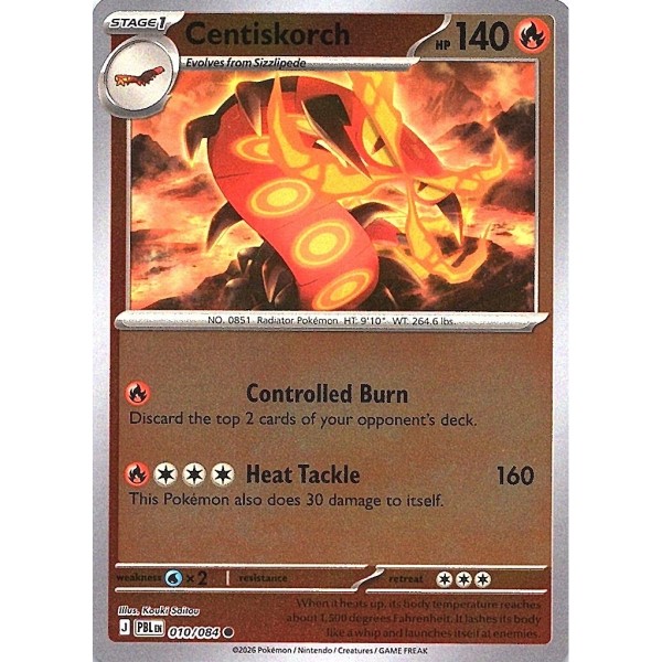 Pitch Black - 010/084 - Centiskorch (reverse holo)