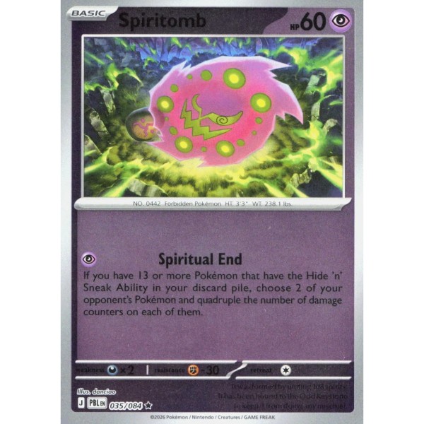 Pitch Black - 035/084 - Spiritomb (rare reverse holo)