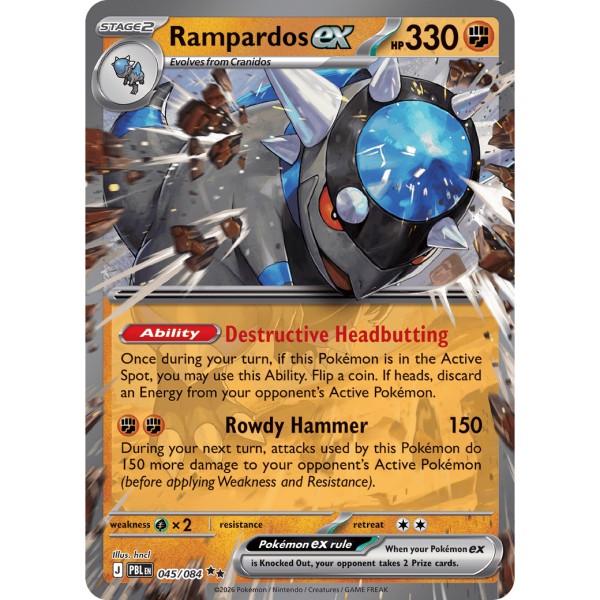 Pitch Black - 045/084 - Rampardos EX (double rare)
