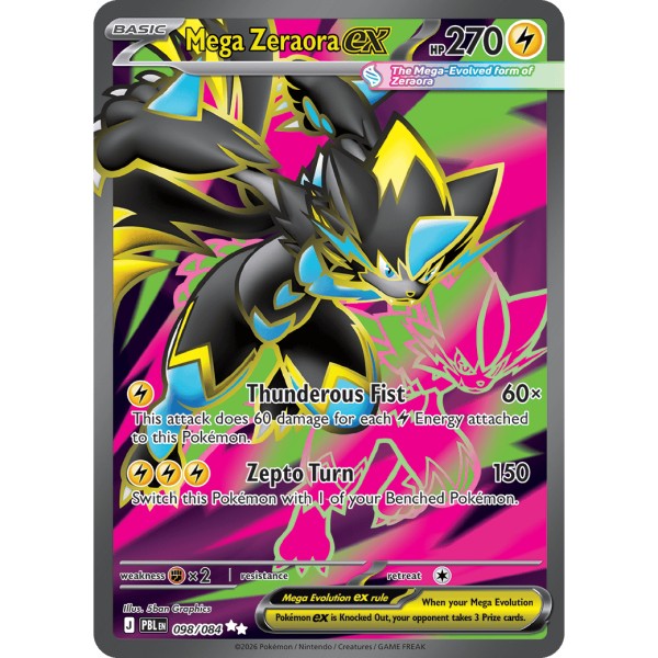 Pitch Black - 098/084 - Mega Zeraora EX (ultra rare)