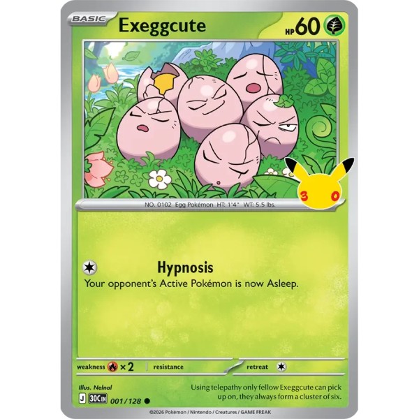 30th Anniversary - 001/128 - Exeggcute (holo)
