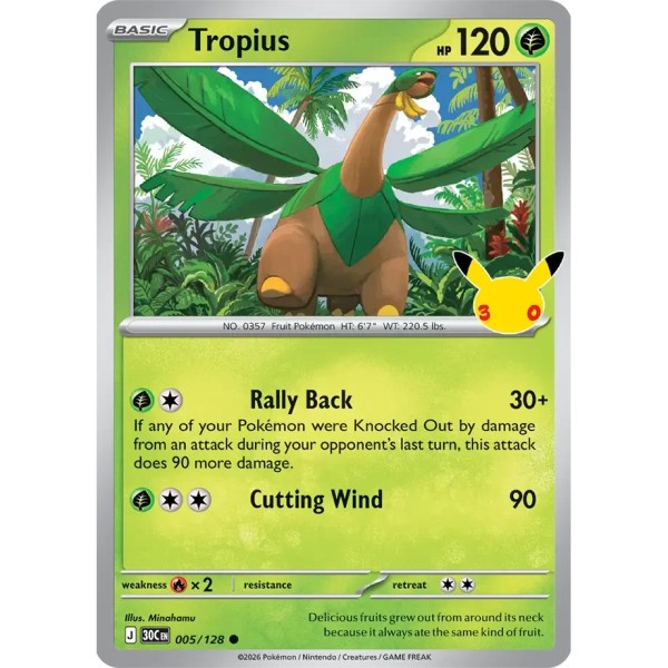 30th Anniversary - 005/128 - Tropius (holo)