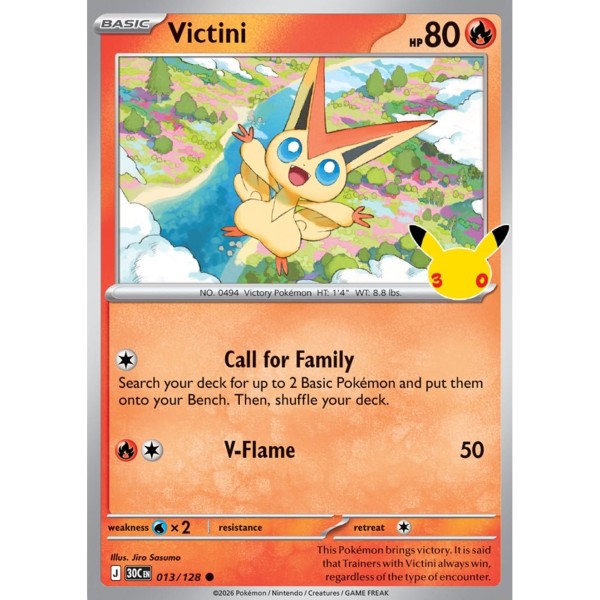 30th Anniversary - 013/128 - Victini (holo)