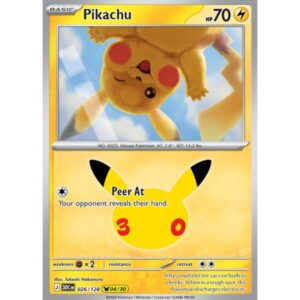 30th Anniversary - 026/128 - Pikachu (rare holo)