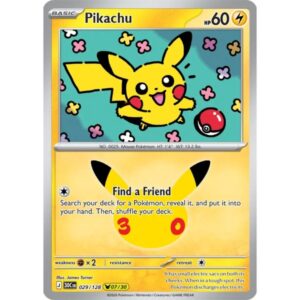 30th Anniversary - 029/128 - Pikachu (rare holo)