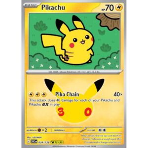 30th Anniversary - 034/128 - Pikachu (rare holo)