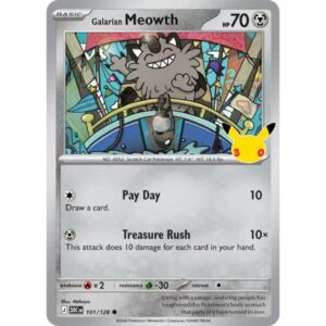 30th Anniversary - 101/128 - Galarian Meowth (holo)