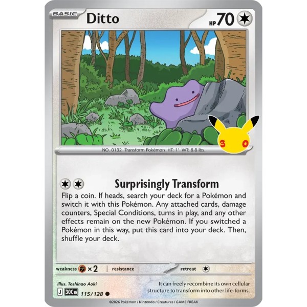30th Anniversary - 115/128 - Ditto (holo)