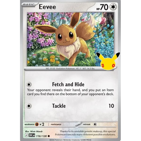 30th Anniversary - 116/128 - Eevee (holo)