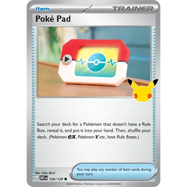 30th Anniversary - 126/128 - Trainer Poké Pad (holo)