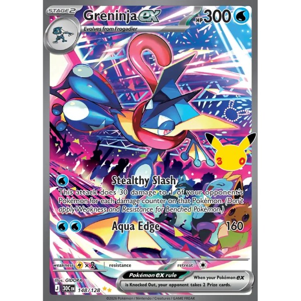 30th Anniversary - 148/128 - Greninja ex (special illustration rare)