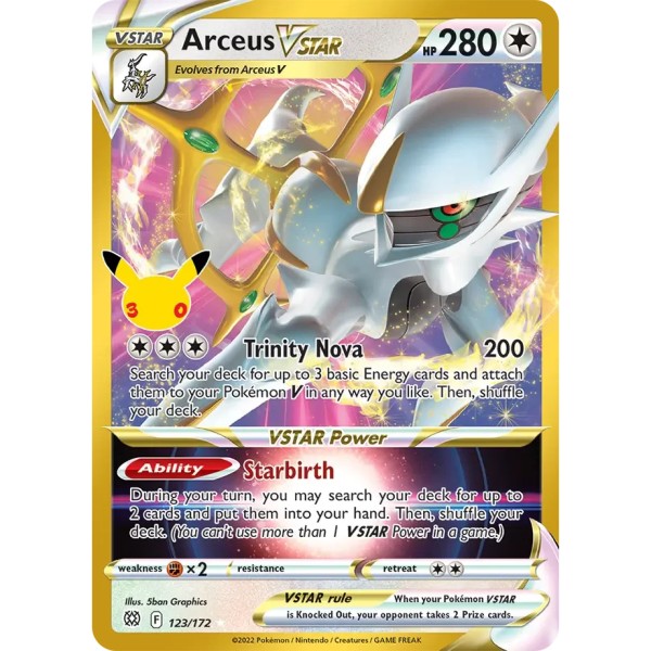 30th Anniversary - 123/172 - Arceus VSTAR (ultra rare)
