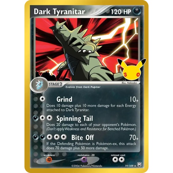 30th Anniversary - 19/109 - Dark Tyranitar (rare)
