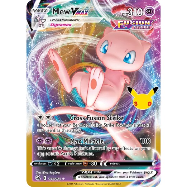 30th Anniversary - 114/264 - Mew VMAX (ultra rare)