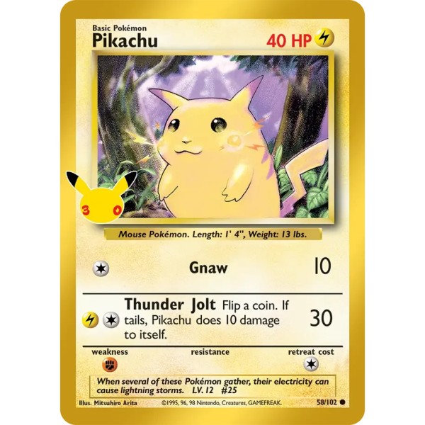 30th Anniversary - 58/102 - Pikachu