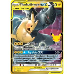 30th Anniversary - 33/181 - Pikachu & Zekrom GX (ultra rare)