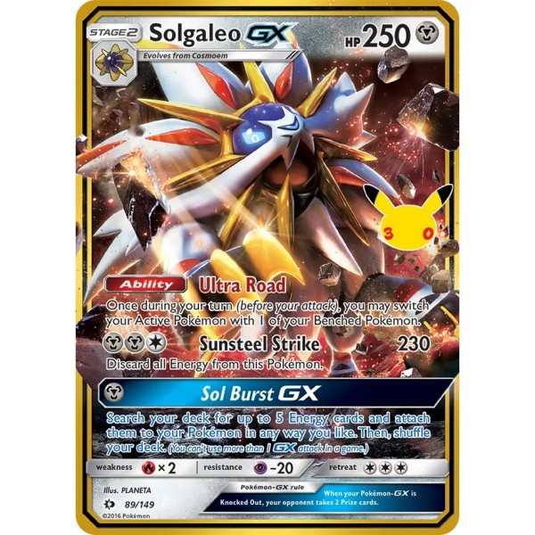 30th Anniversary - 89/149 - Solgaleo GX (ultra rare)